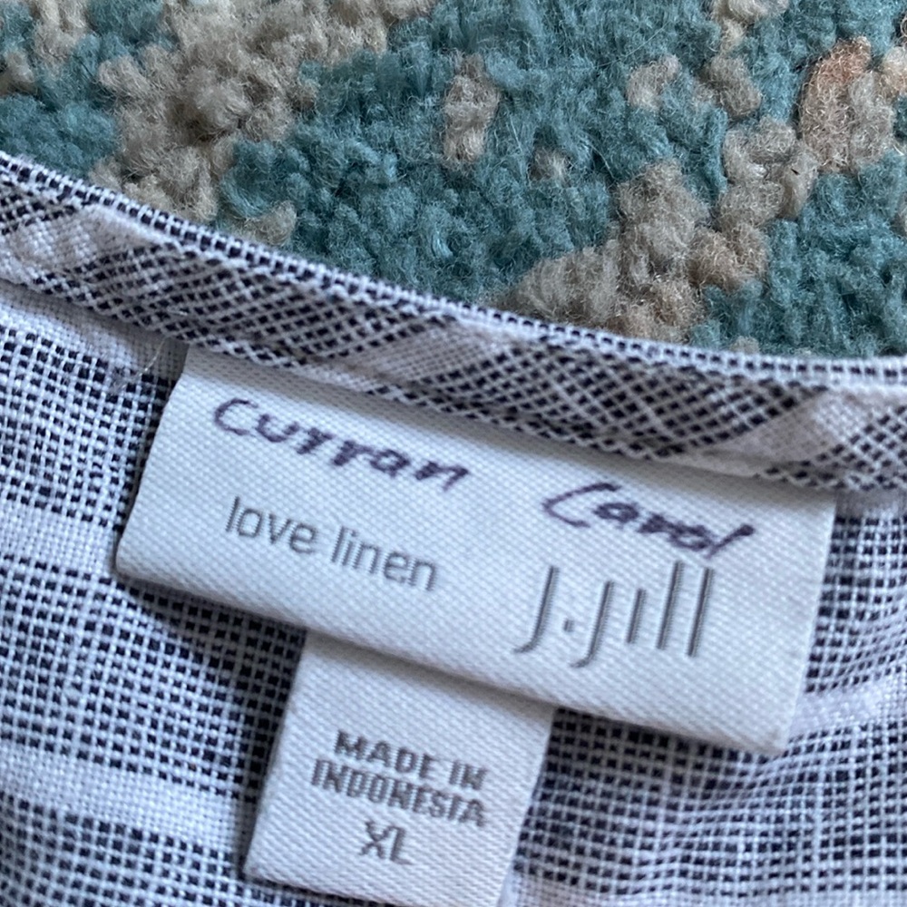 J Jill, love linen striped dress - Picture 2 of 6